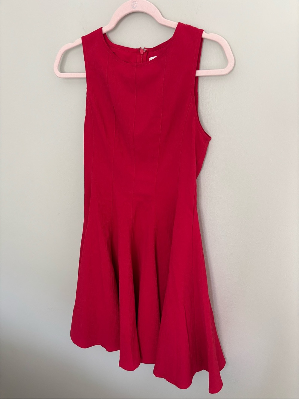 Sleeveless Red Fit-and-Flare Dress- Small